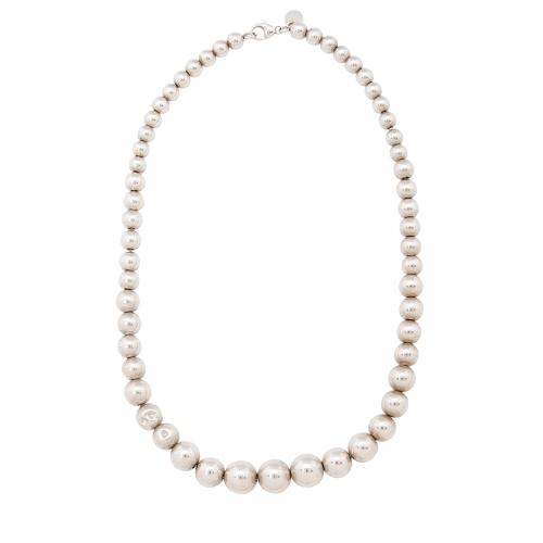 Tiffany & Co. Sterling Silver Graduated Bead Necklace