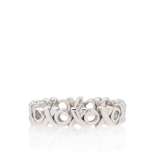 Tiffany & Co. Sterling Silver Graffiti XO Ring - Size 5 1/2