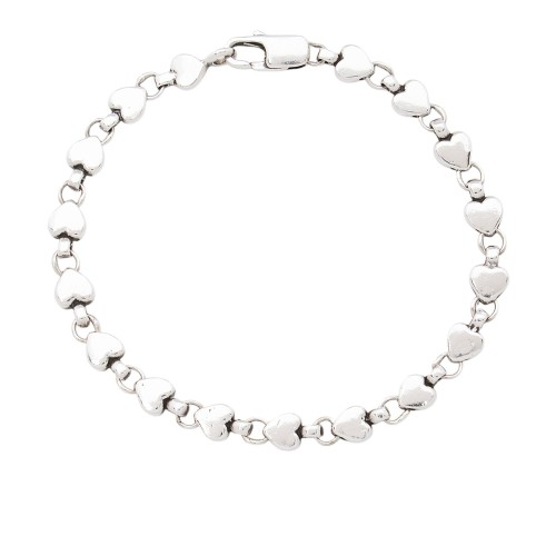 Tiffany & Co. Sterling Silver Heart Link Bracelet