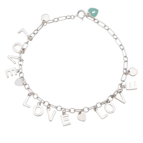 Tiffany & Co. Sterling Silver Love Notes Charm Bracelet