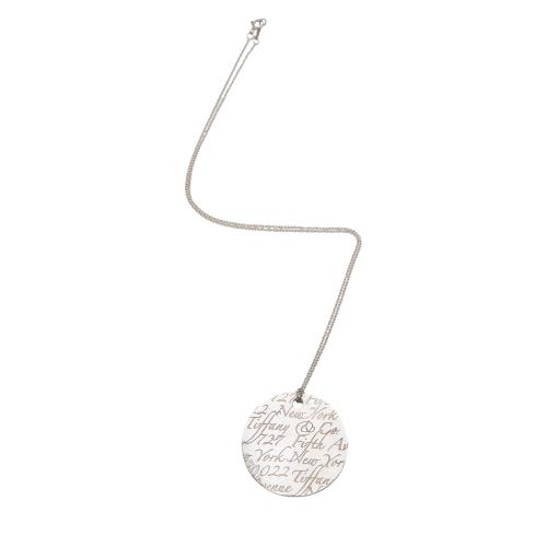 Tiffany & Co. Sterling Silver Notes Round Necklace