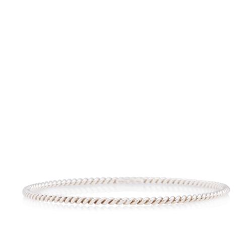 Tiffany & Co. Sterling Silver Twisted Narrow Bangle Bracelet