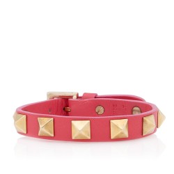 Valentino Calfskin Rockstud Bracelet