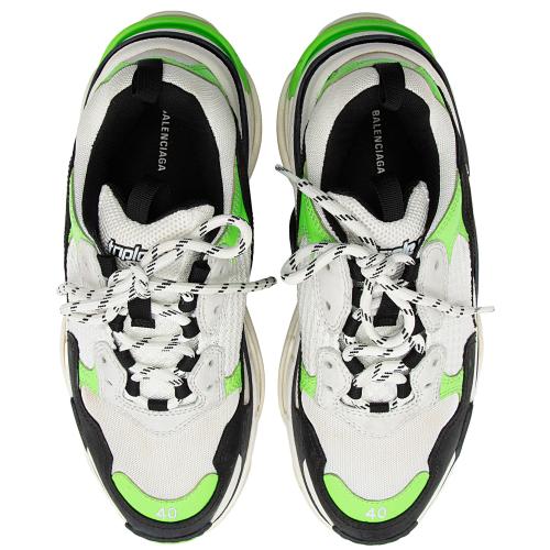 Balenciaga Calfskin Mesh Triple S Sneakers - Size 10 / 40