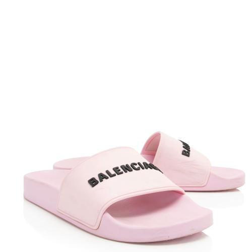 Balenciaga Rubber Logo Slides - Size 7 / 37