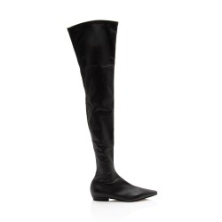 Bottega Veneta Leather Over The Knee Boots - Size 6 / 36