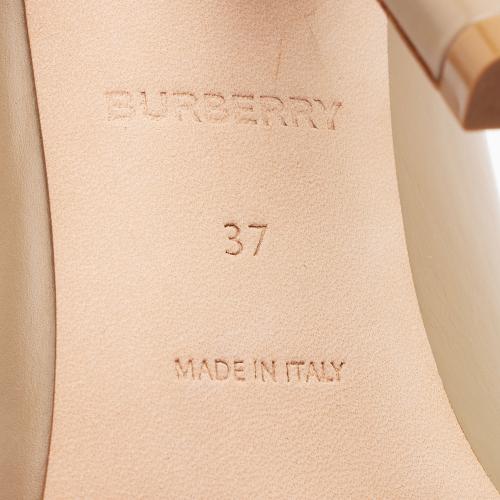 Burberry Leather TB Monogram Ezra Pumps - Size 7 / 37