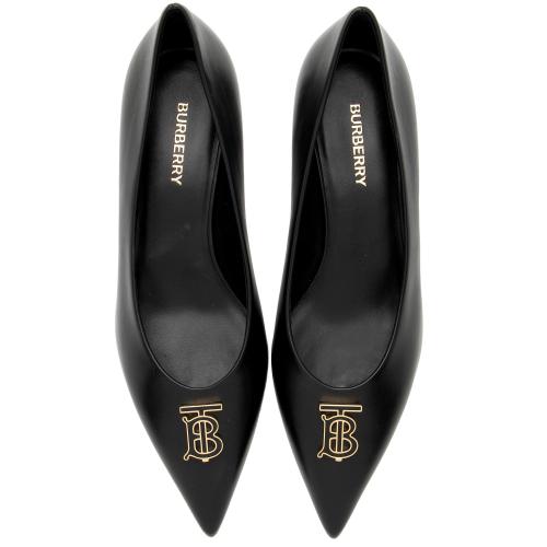 Burberry Leather TB Monogram Pumps - Size 7 / 37