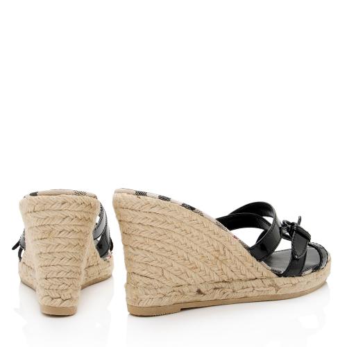 Burberry wedge sandals sale on sale