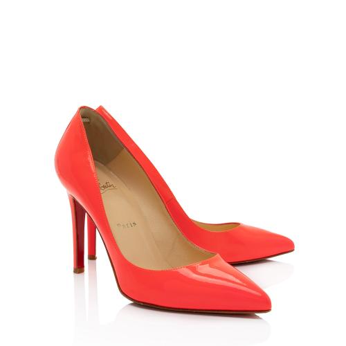 Christian Louboutin Patent Leather Pigalle Follies 100 Pumps - Size 8.5 / 38.5