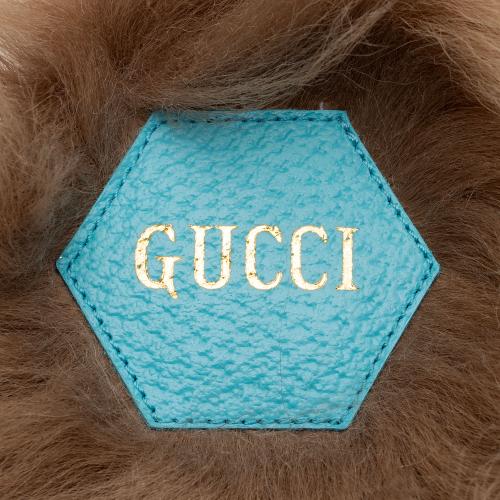 Gucci Felt Fur Gucci 100 Princetown Slippers - Size 8.5 / 38.5