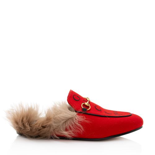 Gucci Felt Fur Gucci 100 Princetown Mules Size 8.5 38.5 Gucci Shoes Bag Borrow or Steal