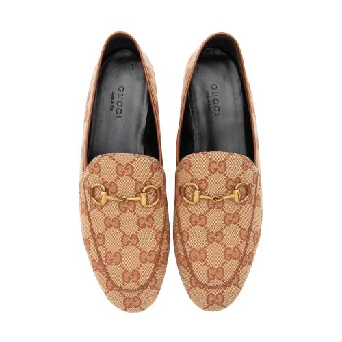 Gucci GG Canvas Horsebit Jordaan Loafers - Size 6.5 / 36.5