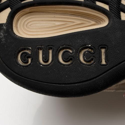 Gucci GG Canvas Leather Run Sneakers - Size 7.5 / 37.5