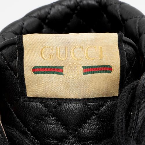 Gucci GG Supreme Quilted Calfskin Combat Boots - Size 9 / 39