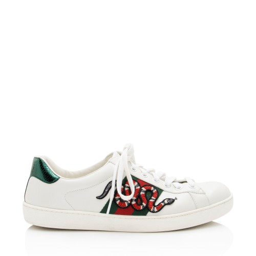 Gucci Leather Kingsnake Ace Sneakers - Men's Size 7 / 41