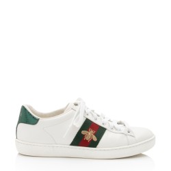 Gucci Leather New Ace Bee Sneakers - Size 6.5 / 36.5