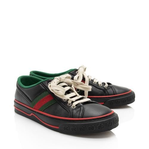 Gucci Leather Web 1977 Tennis Sneakers - Size 6.5 / 36.5