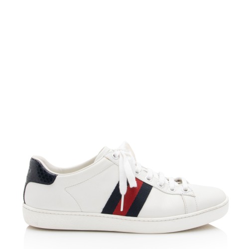 Gucci Leather Web GG Ace Sneakers - Size 7 / 37