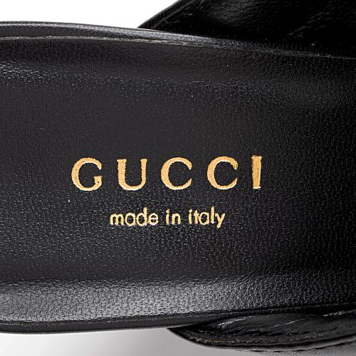 Gucci Matelasse Leather Sylvia Slide Sandals - Size 6.5 / 36.5