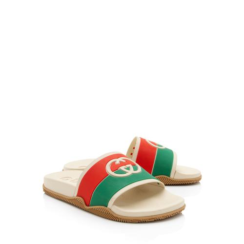 Gucci Rubber Interlocking G Slide Sandals - Size 6 / 36