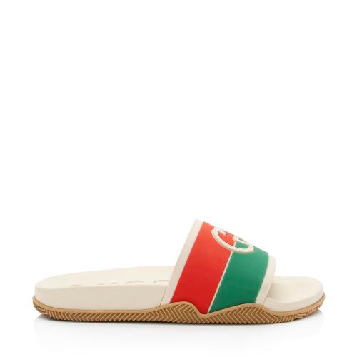 Gucci Rubber Interlocking G Slide Sandals - Size 6 / 36