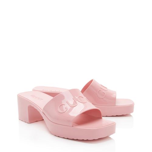 Gucci Rubber Slide Sandals - Size 8 / 38