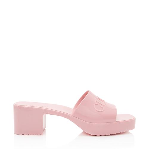 Gucci Rubber Slide Sandals - Size 8 / 38