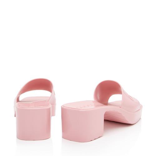 Gucci Rubber Slide Sandals - Size 8 / 38