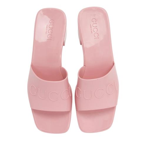 Gucci Rubber Slide Sandals - Size 8 / 38