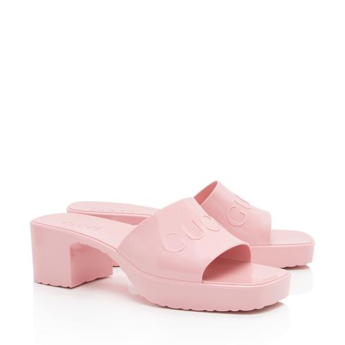 Gucci Rubber Slide Sandals - Size 8 / 38