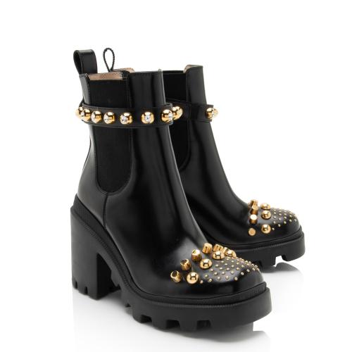 Gucci Studded Calfskin Trip Platform Boots - Size 6.5 / 36.5