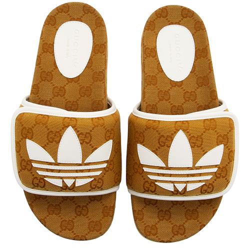 Gucci x Adidas GG Canvas Platform Slides - Size 9 / 39