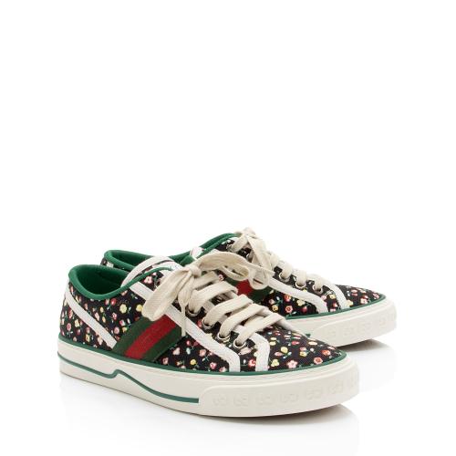 Gucci x Liberty of London Canvas Web Floral 1977 Tennis Sneakers - Size 5.5 / 35.5