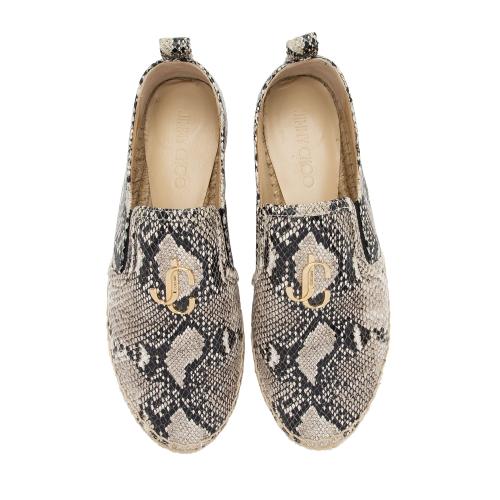 Jimmy Choo Python Espadrilles - Size 8 / 38