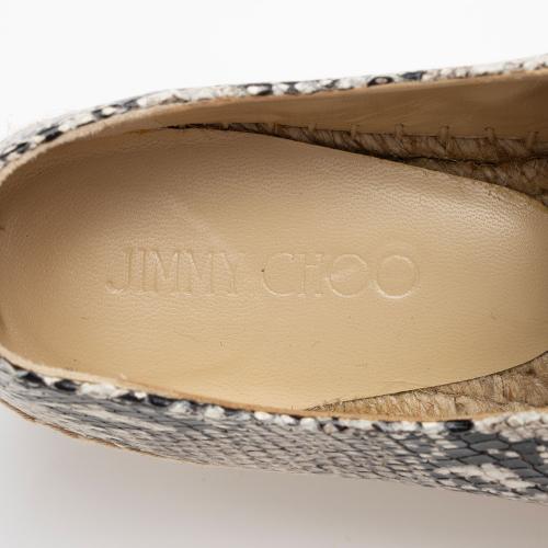 Jimmy Choo Python Espadrilles - Size 8 / 38