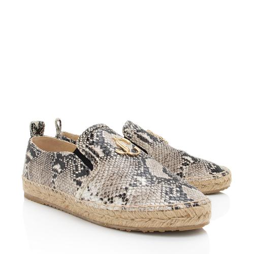 Jimmy Choo Python Espadrilles - Size 8 / 38