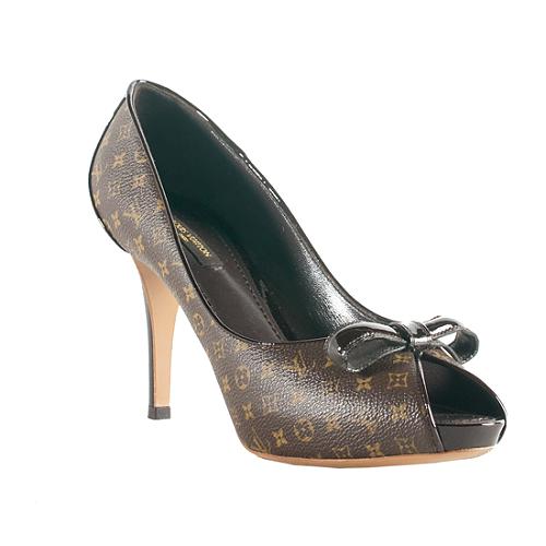 Louis Vuitton Monogram Canvas Malibu Open Toe Pumps - Size 8.5 / 38.5