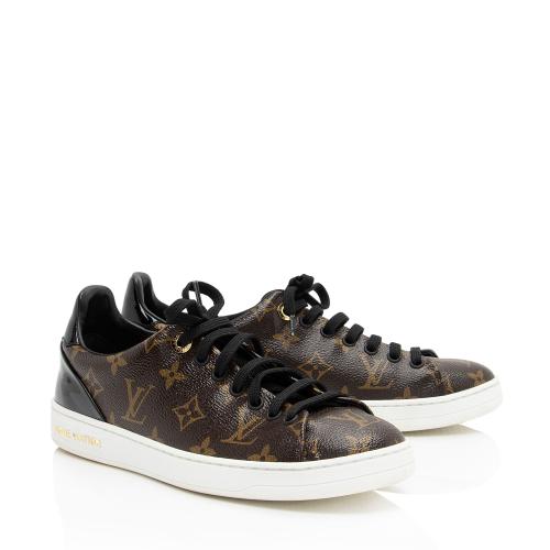 Louis Vuitton Monogram Canvas Patent Leather Front Row Sneakers - Size 8 / 38