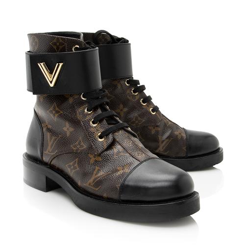 Louis Vuitton Monogram Canvas Wonderland Ranger LV Twist Boots - Size 7 / 37