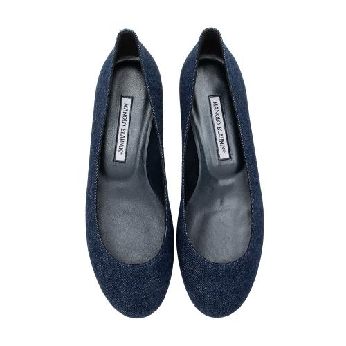 Manolo Blahnik Denim Flats - Size 10 / 40