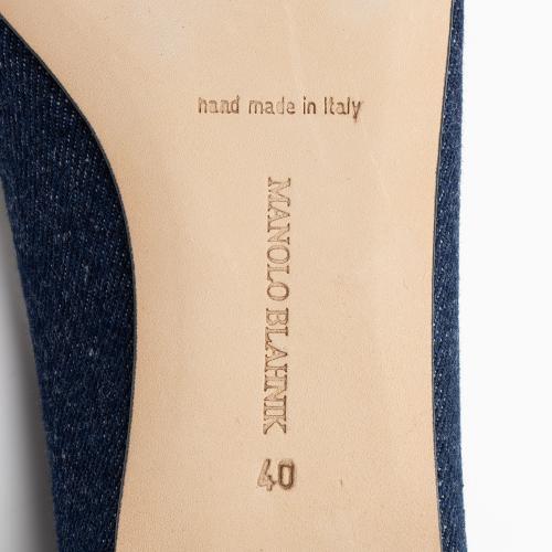 Manolo Blahnik Denim Flats - Size 10 / 40