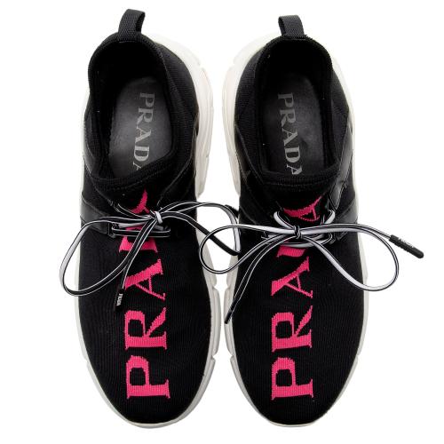 Prada Knit Logo Sneakers - Size 6.5 / 36.5