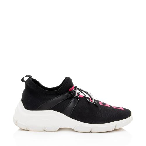 Prada knit logo sneakers hotsell