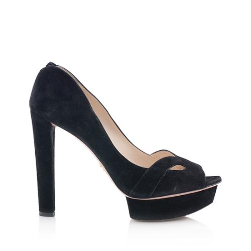 Prada Peep Toe Pumps - Size 9.5 / 39.5