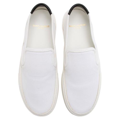 Saint Laurent Canvas Venice Slip On Sneakers - Size 8 / 38