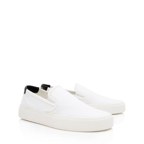 Saint Laurent Canvas Venice Slip On Sneakers - Size 8 / 38