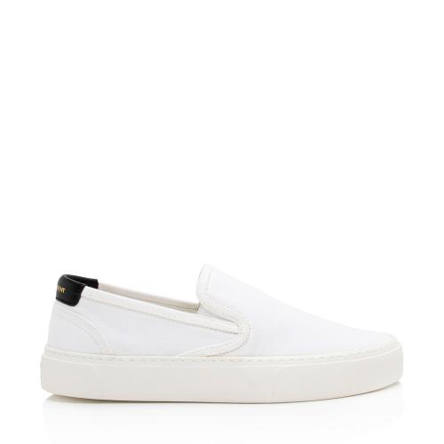 Saint Laurent Canvas Venice Slip On Sneakers - Size 8 / 38