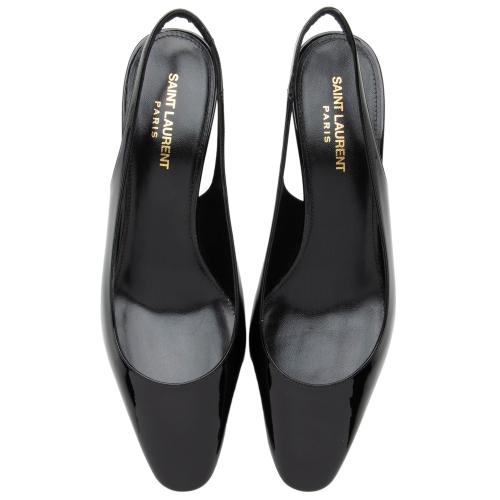 Saint Laurent Patent Leather Carole Slingback Pumps - Size 10 / 40