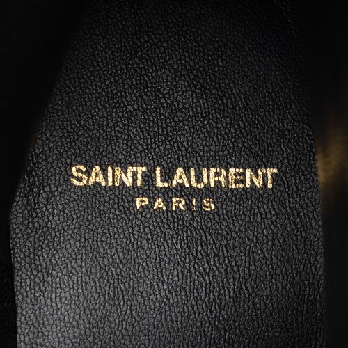 Saint Laurent Suede Leopard Print Vassili Boots - Size 6 / 36